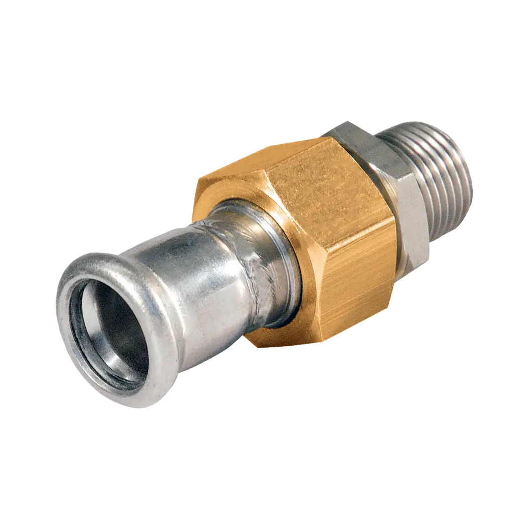 Bonfix M-press RVS-water 3-del. kopp. vlakd 1/2" bu.x 18 mm