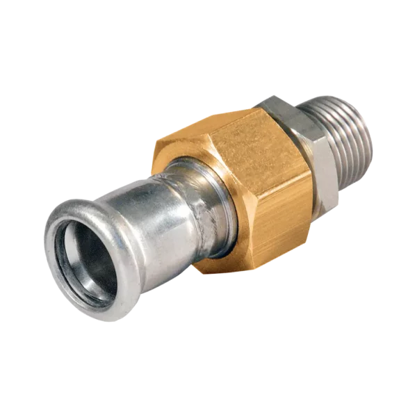 Bonfix M-press RVS-water 3-del. kopp. vlakd 3/4" bu.x 15 mm