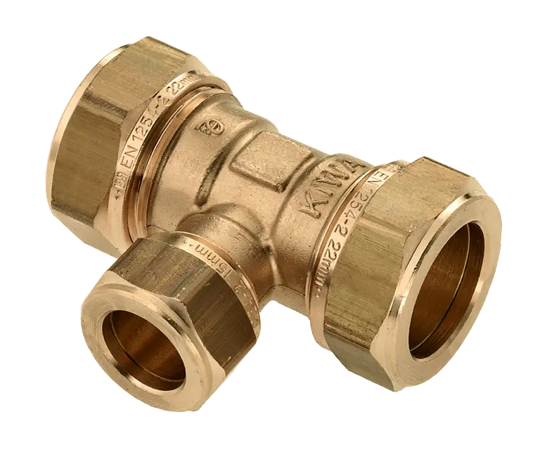 Bonfix Knel messing T-stuk 18 x 15 x 18 mm