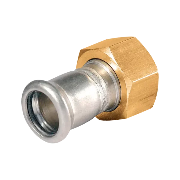 Bonfix M-press RVS-water 2-del kop. 3/4" bi.x15mm mess. moer
