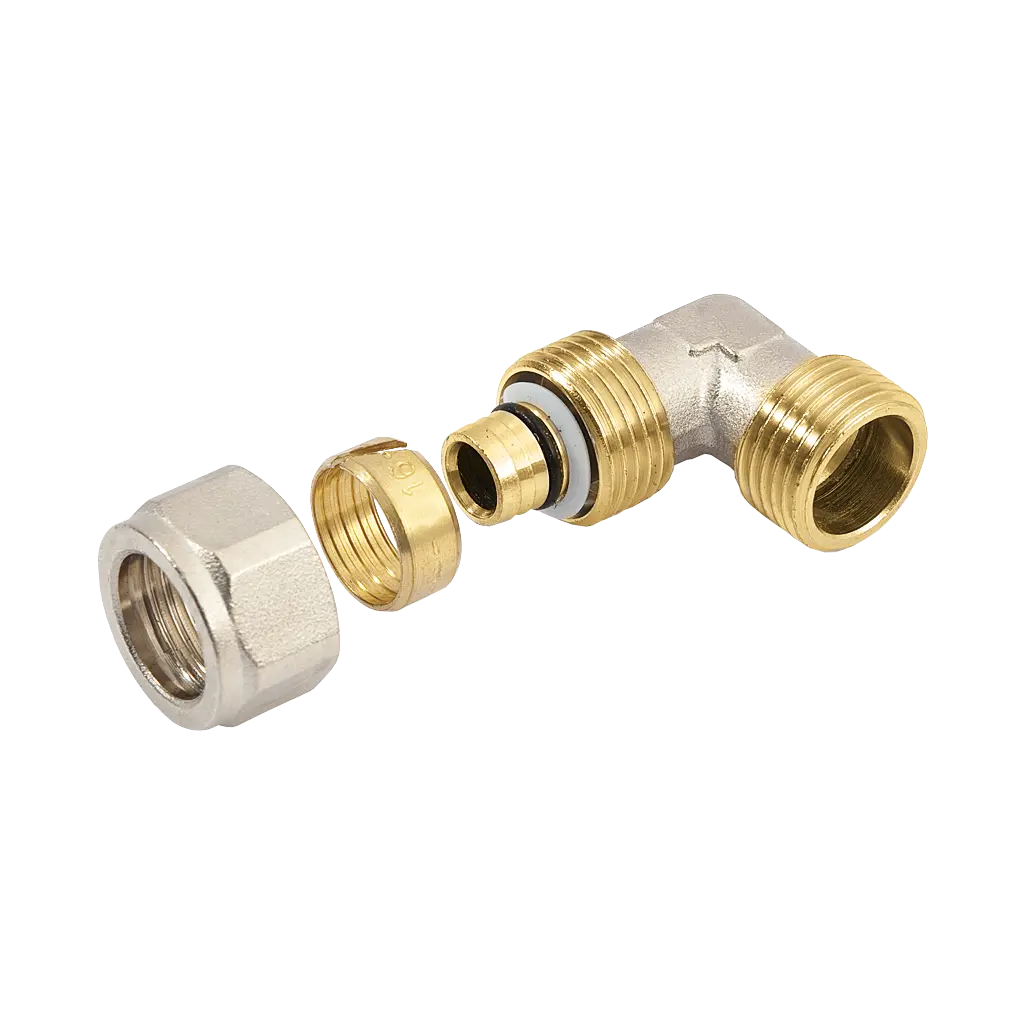 Bonfix Alu-knel kniekoppeling 1" buitendraad x 32 mm