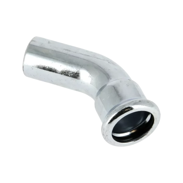 Bonfix M-press C-staal insteekbocht 45° Ø76,1 x 76,1 mm