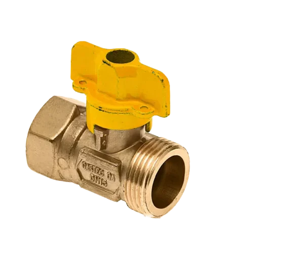 Bonfix Draad messing gaskogelkraan 3/4" bi. x 1" warteldr.