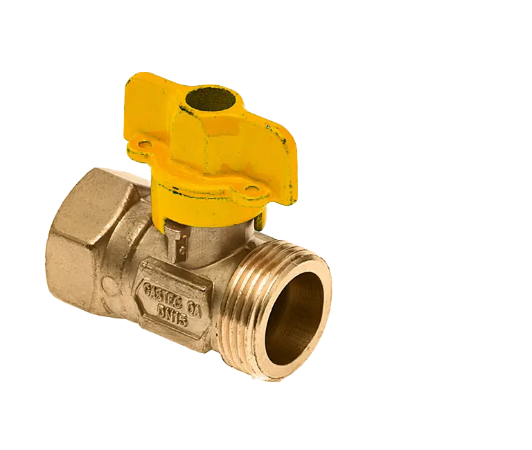 Bonfix Draad messing gaskogelkraan 3/4" bi. x 1" warteldr.