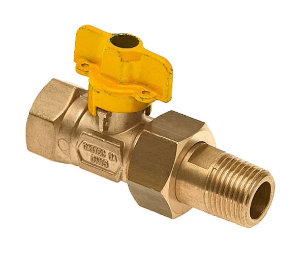 Bonfix Draad messing gaskogelkraan 1/2" bi. x kopp. 1/2" bu.