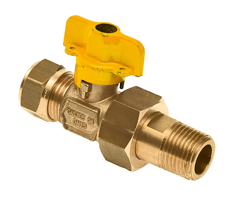 Bonfix Knel messing gaskogelkraan 22 mm x kopp. 3/4" bu.dr.
