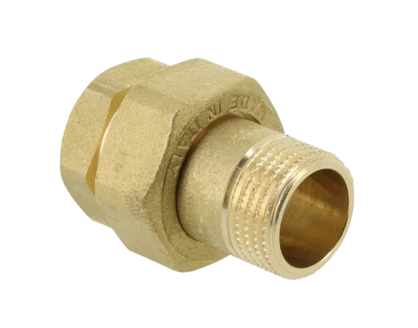 Bonfix Draad messing 3-del. kopp. 1" bi. x kopp. 1" bu.