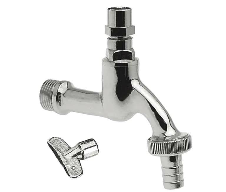 Bonfix Tapkraan gep. chr. 1/2" bu. incl. slangkop + sleutel