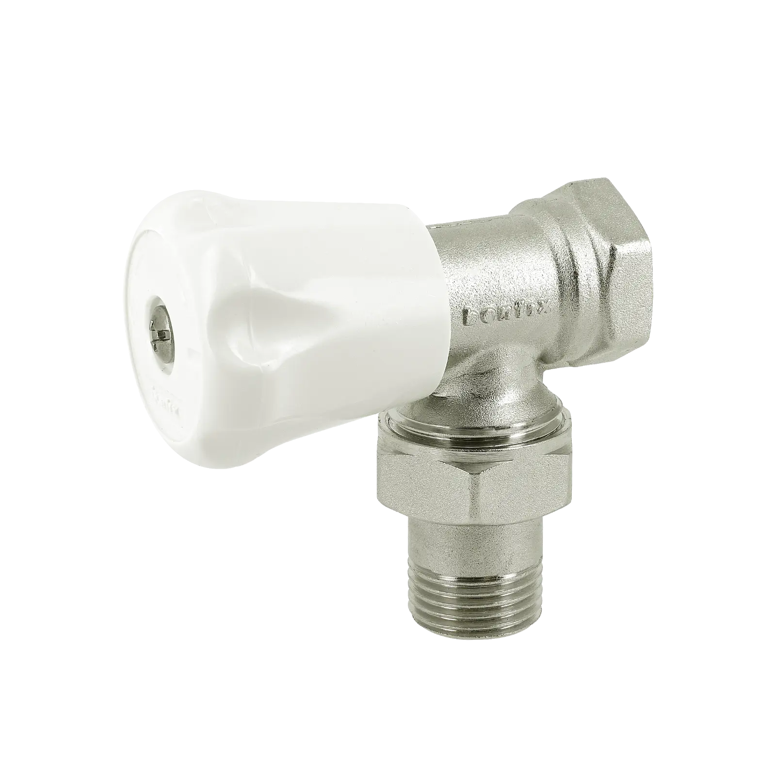 Bonfix Radiatorkraan 1/2" haaks met koppeling