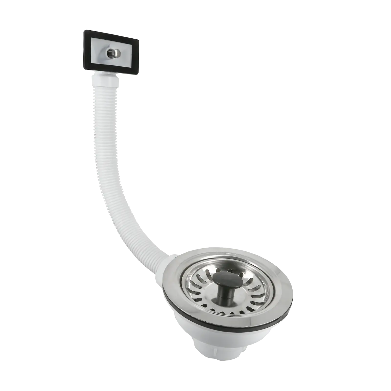 Bonfix RVS gootsteenplug m. vierkante flexibele overl. 40 mm