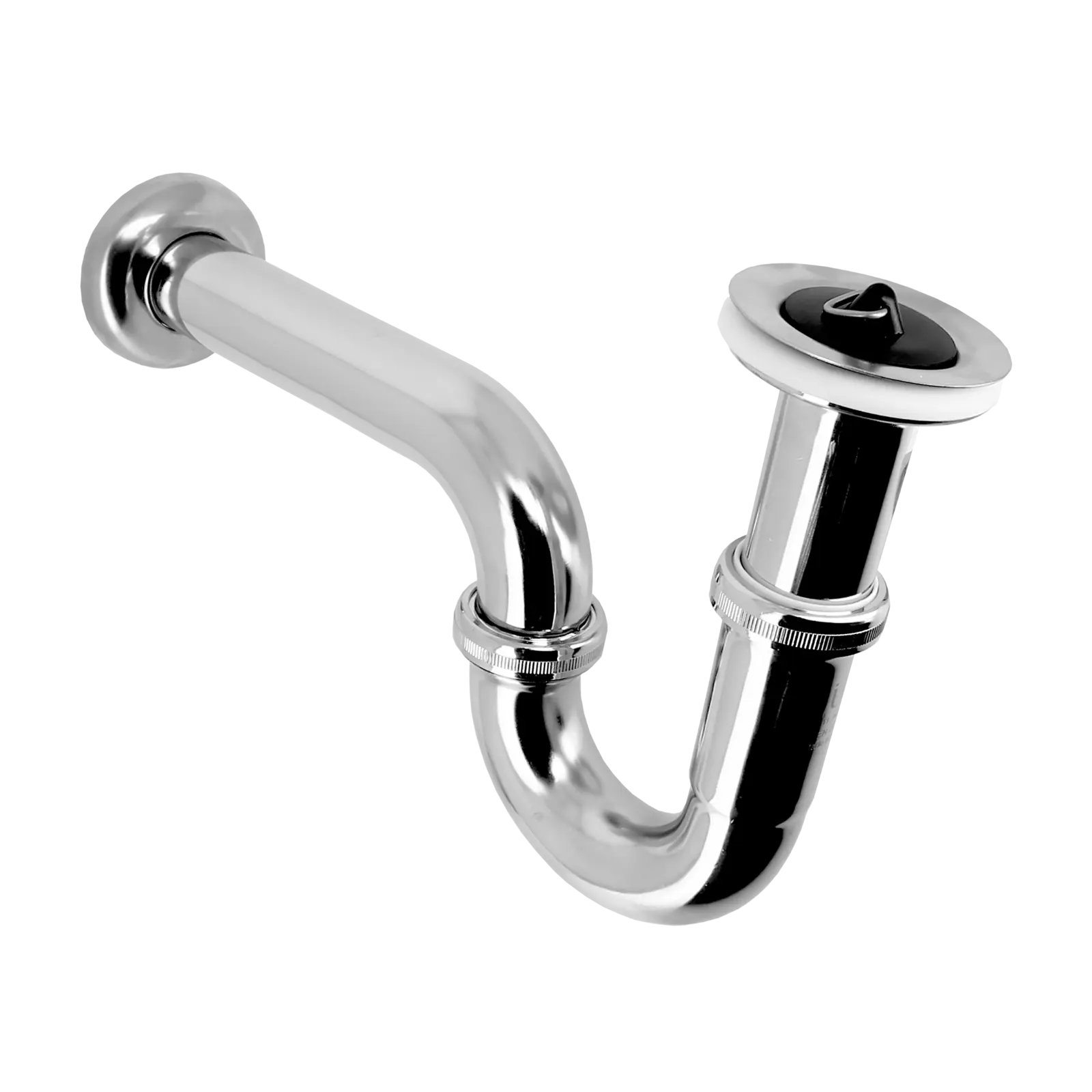 Bonfix Messing verchroomde wastafelsifon met plug 5/4 x 32mm