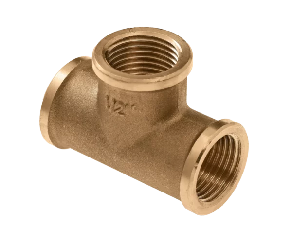 Bonfix Draad messing T-stuk 2 1/2" x 2 1/2" x 2 1/2" bi