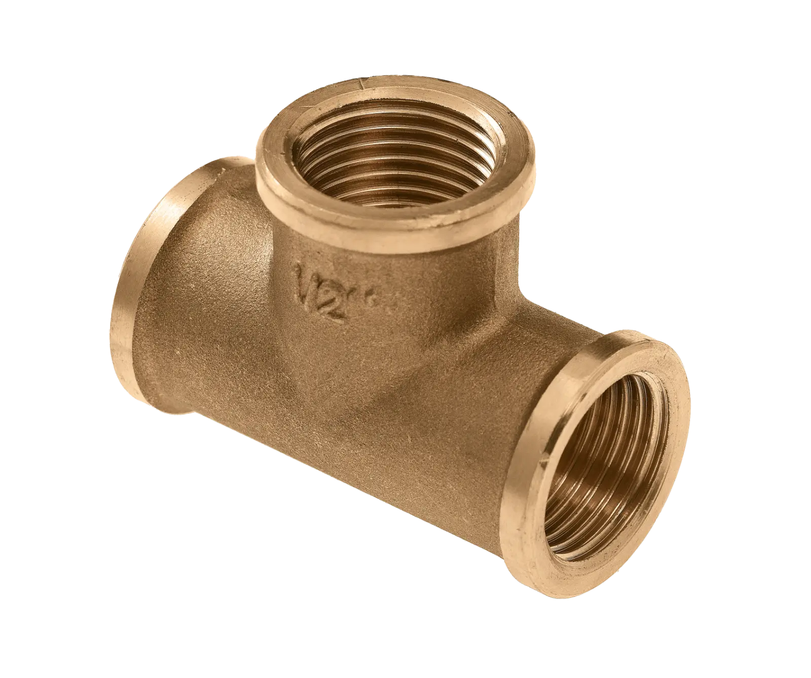 Bonfix Draad messing T-stuk 2 1/2" x 2 1/2" x 2 1/2" bi