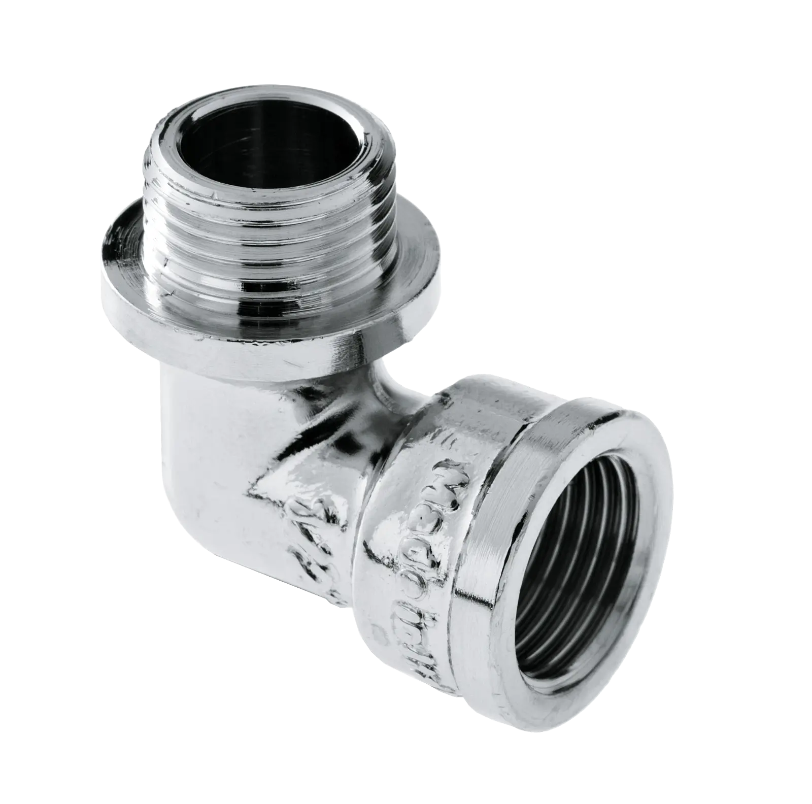 Bonfix Draad verchroomde kniekopp. 3/8" bi.dr. x 3/8" bu.dr.