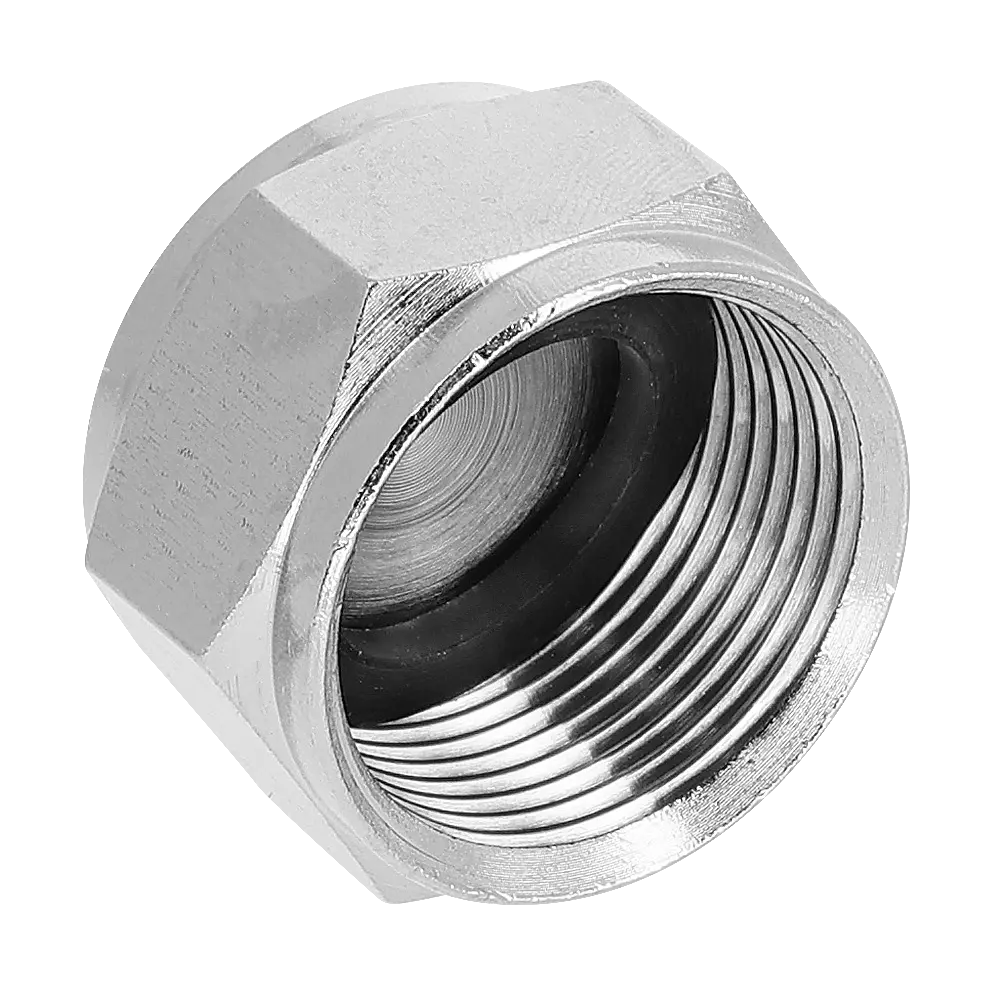 Bonfix Eindkoppeling messing vernikkeld M24