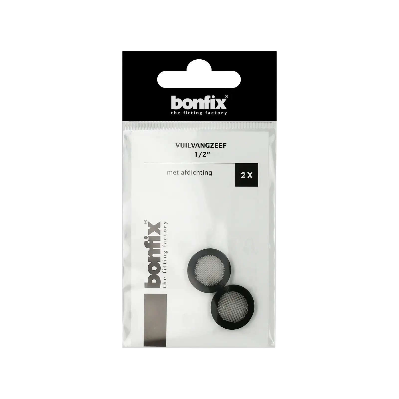 Bonfix Vuilvangzeef 1/2" met afdichting 2 stuks