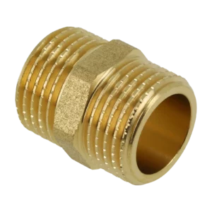 Bonfix Draad messing dubbele nippel 1&quot; bu.dr.