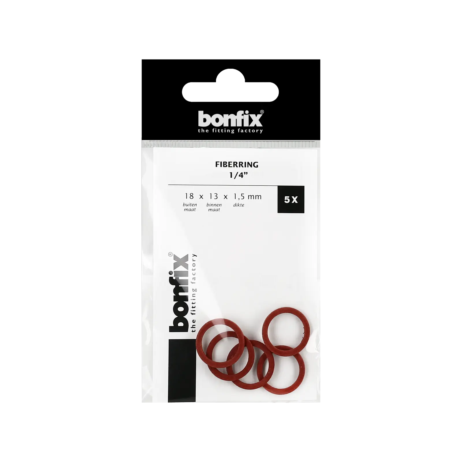 Bonfix Fiberring 1/4" (18 x 13 x 1,5 mm) 5 stuks