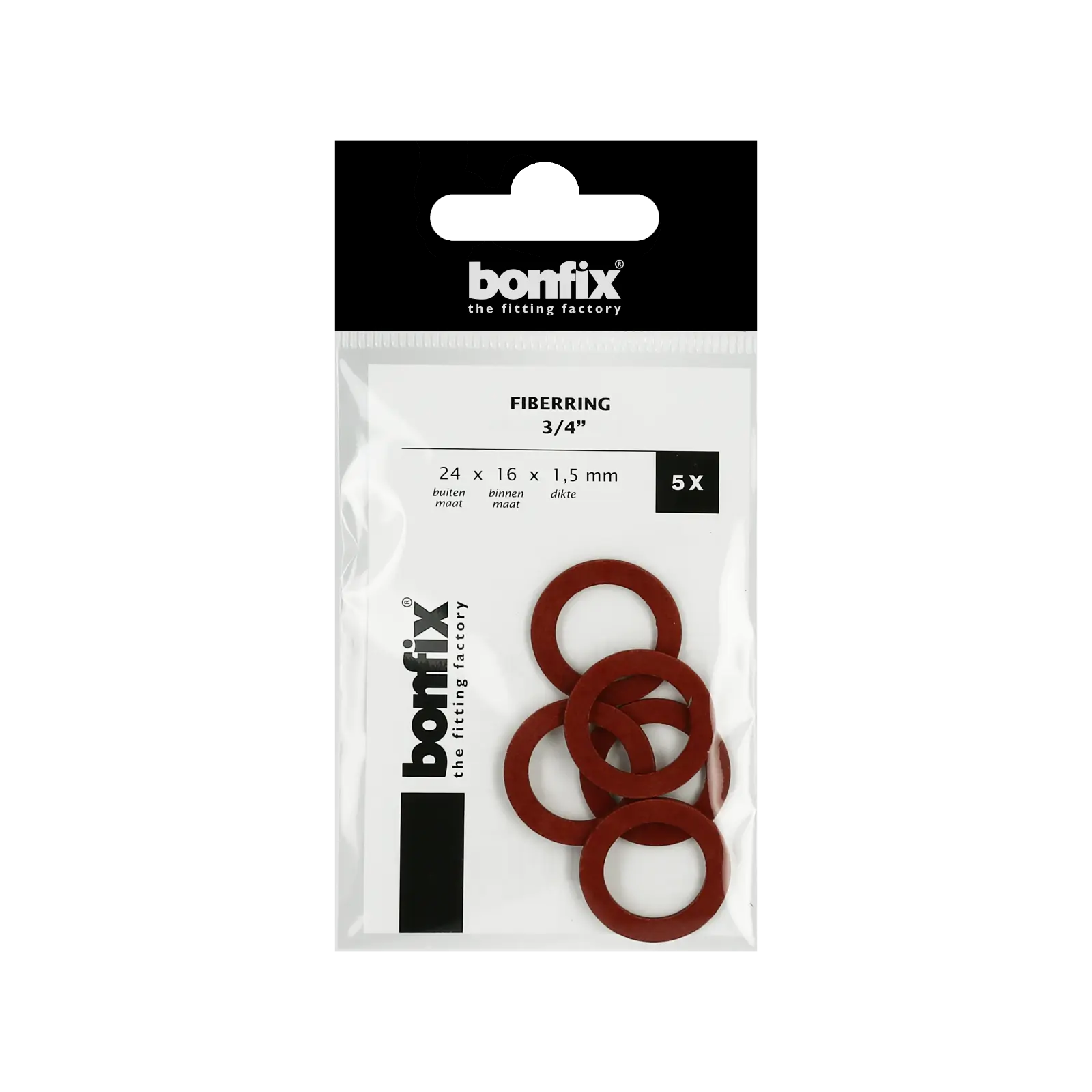 Bonfix Fiberring 3/4" (24 x 16 x 1,5 mm) 5 stuks