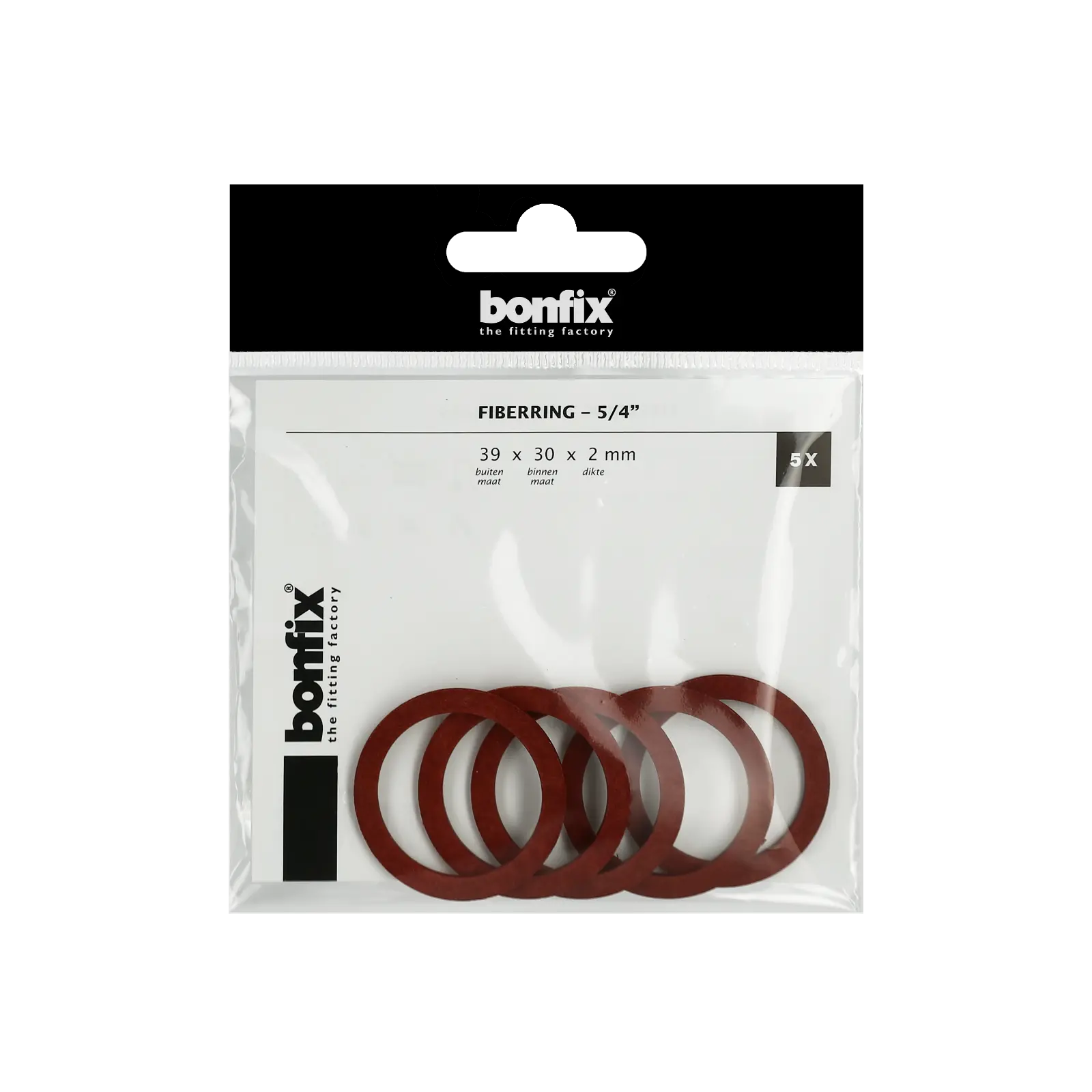 Bonfix Fiberring 5/4" (39 x 30 x 2 mm) 5 stuks