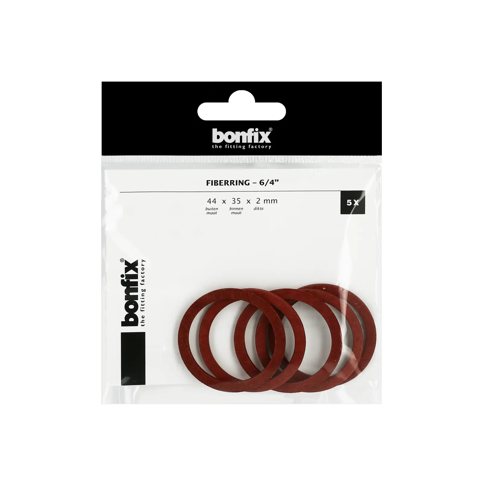 Bonfix Fiberring 6/4" (44 x 35 x 2 mm) 5 stuks