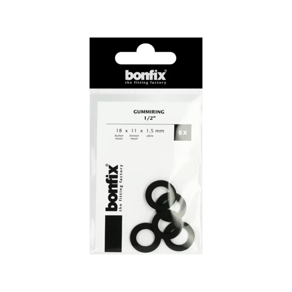Bonfix Gummiring 1/2" (18 x 11 x 1,5 mm) 5 stuks