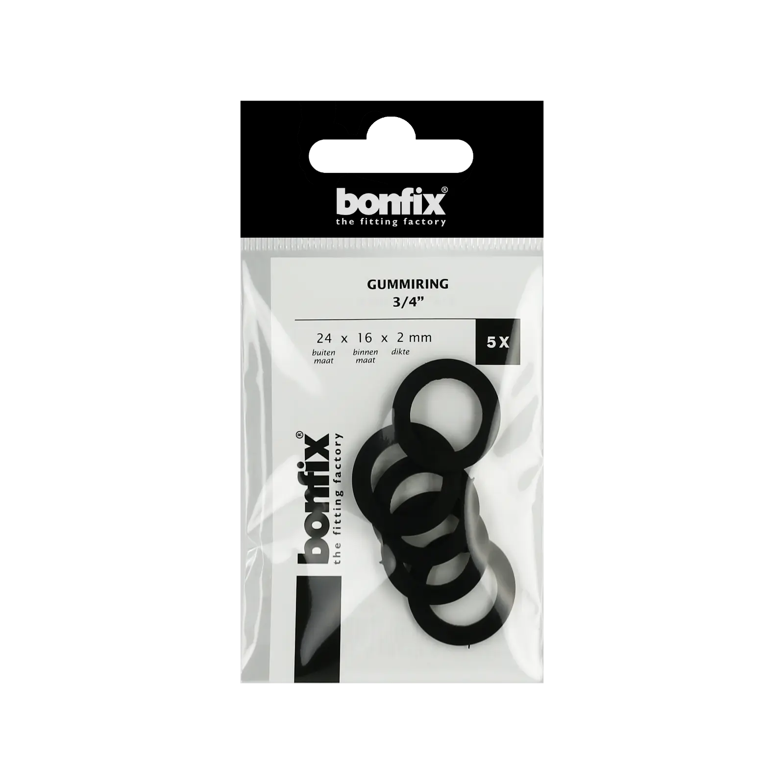 Bonfix Gummiring 3/4" (24 x 16 x 2 mm) 5 stuks