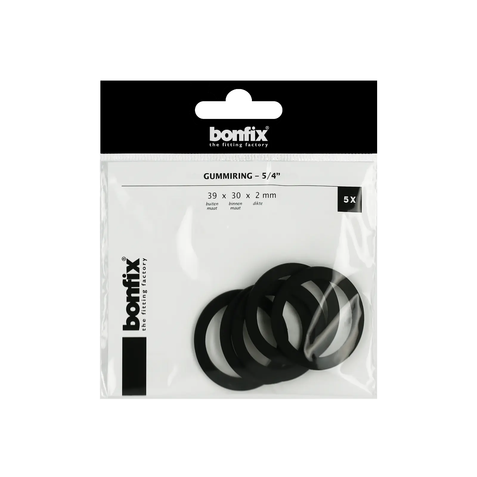 Bonfix Gummiring 5/4" (39 x 30 x 2 mm) 5 stuks