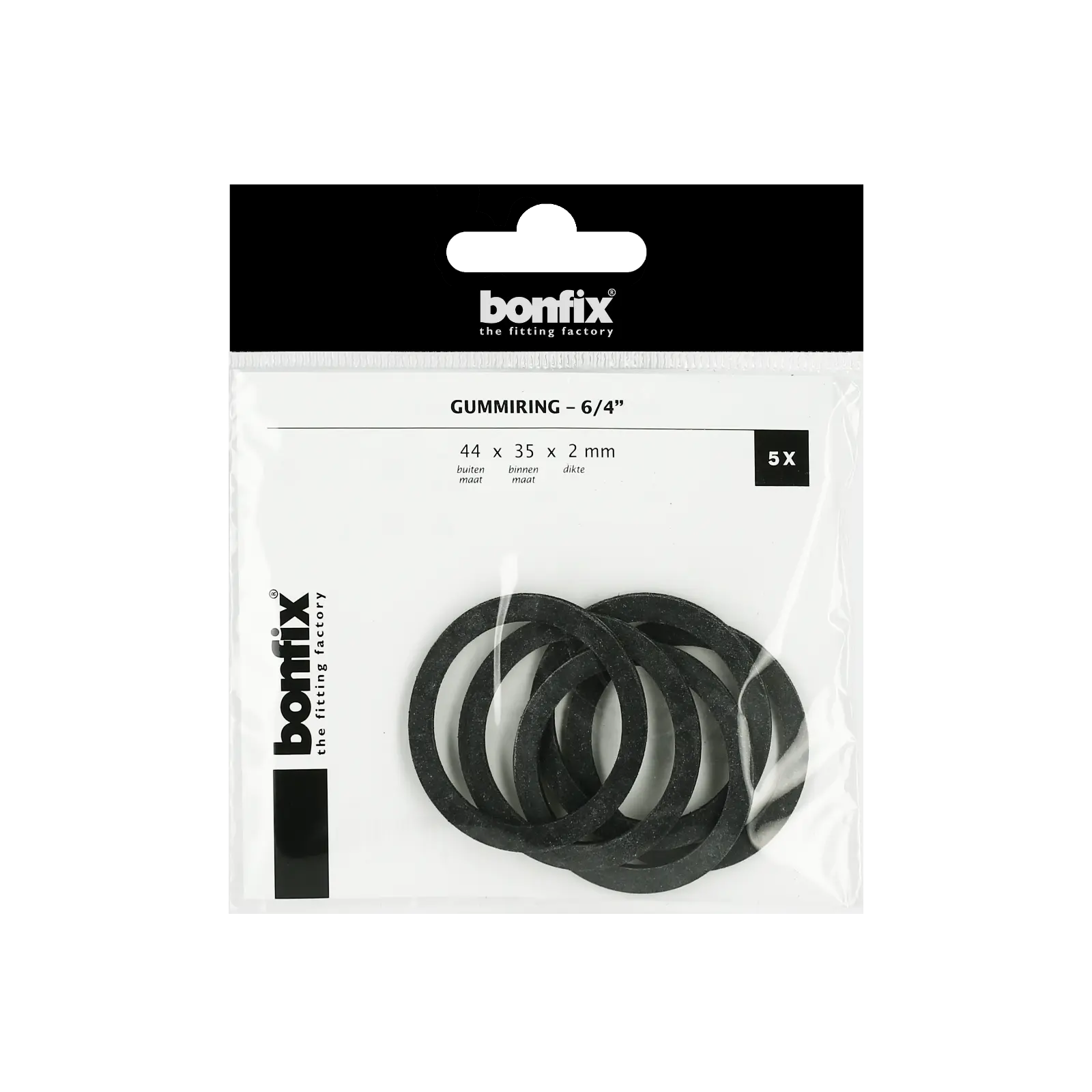 Bonfix Gummiring 6/4" (44 x 35 x 2 mm) 5 stuks