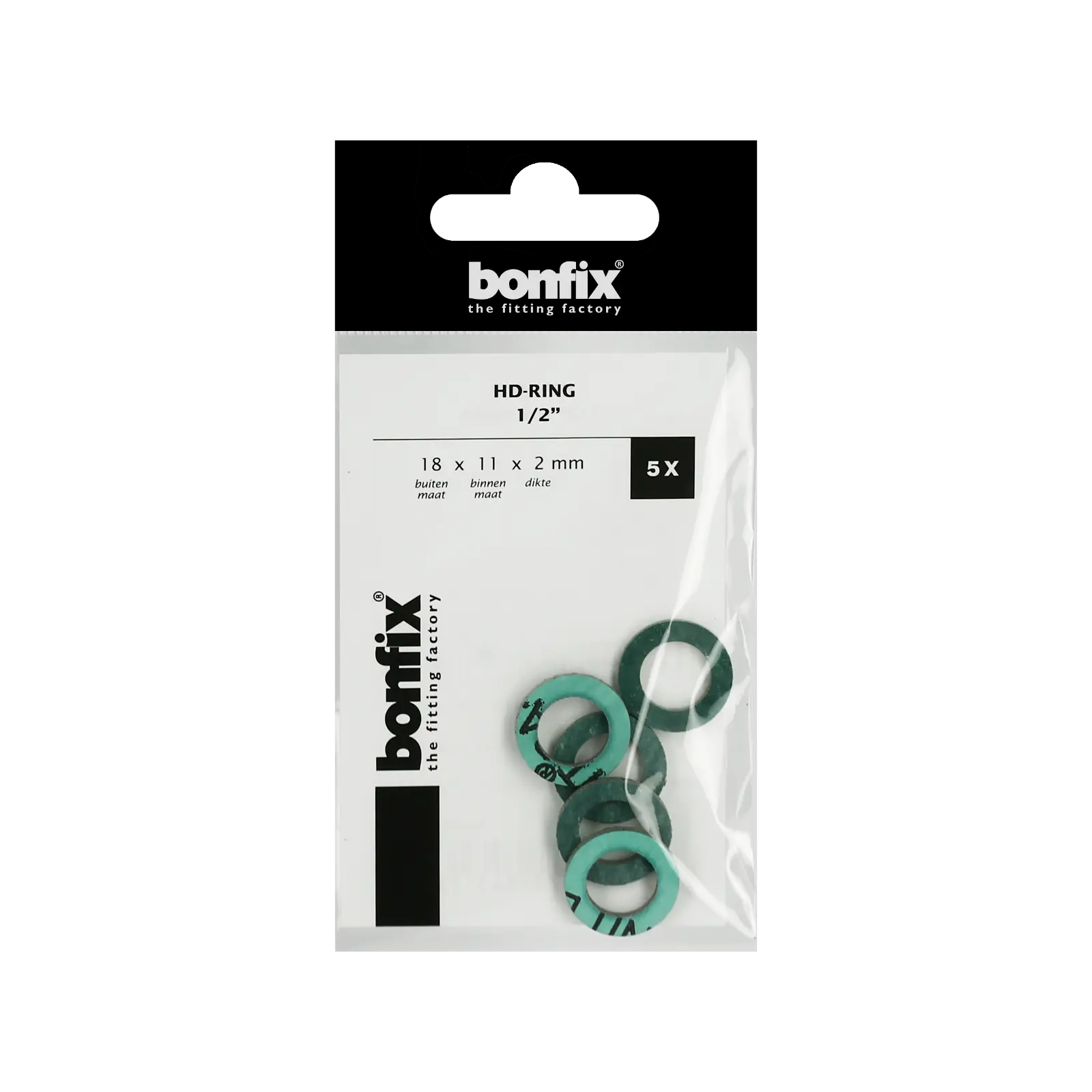 Bonfix HD-ring 1/2" (18 x 11 x 2mm)5st