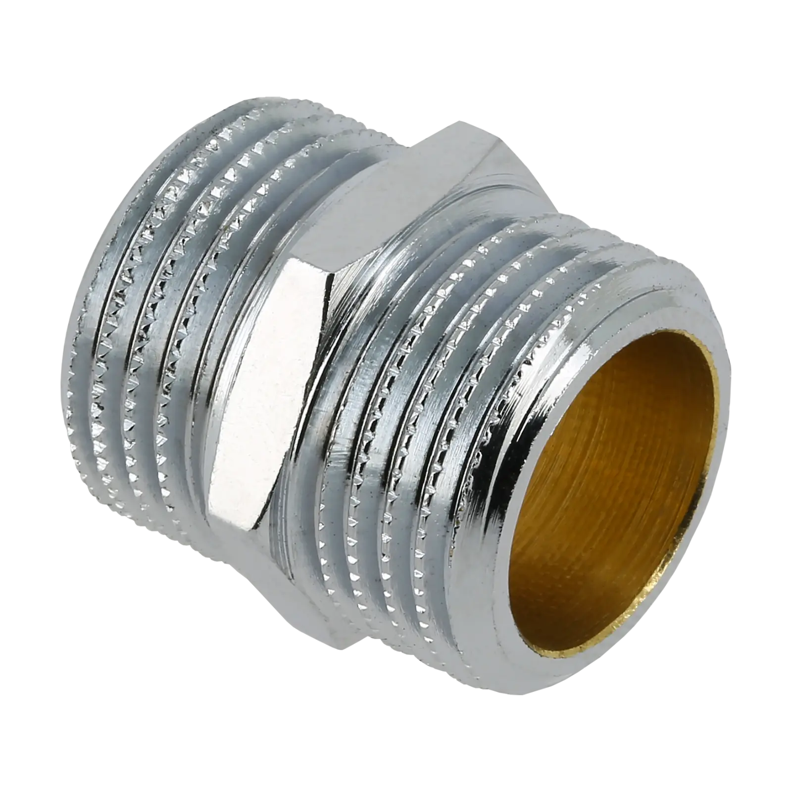Bonfix Draad verchroomde dubbele nippel 3/8" bu.dr.
