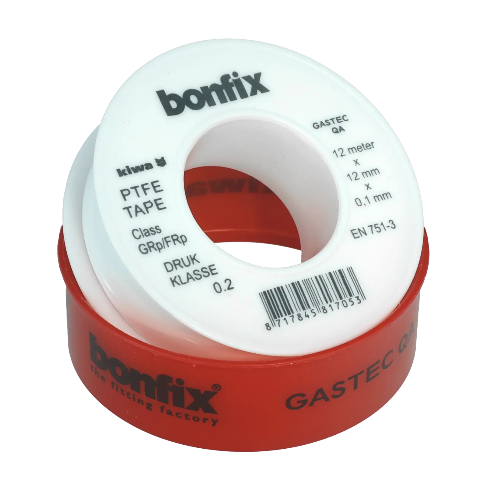 Bonfix KIWA GASTEC QA tape 12mm x 0,10 x 12m drukkl. 0,2