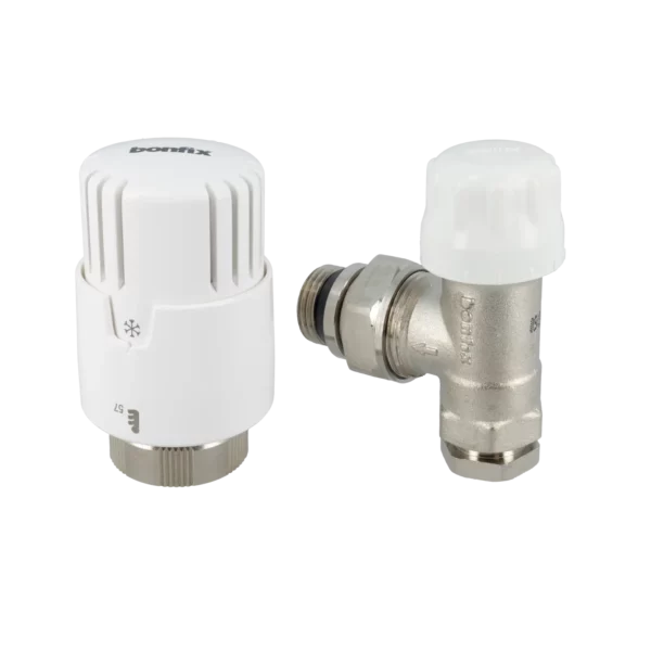 Bonfix Thermostaat radiatorventiel + adaptor haaks 1st.