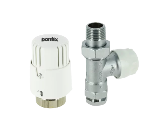 Bonfix Thermostaat radiatorventiel + adapter recht 1st.