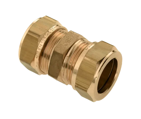 Bonfix Knel messing rechte koppeling 6 x 6 mm