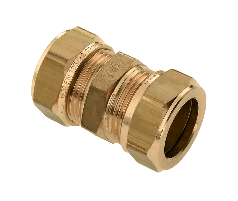 Bonfix Knel messing rechte koppeling 6 x 6 mm