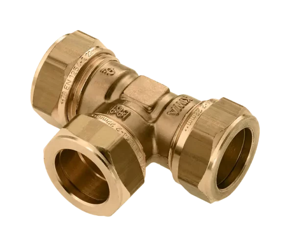 Bonfix Knel messing T-stuk 8 x 8 x 8 mm