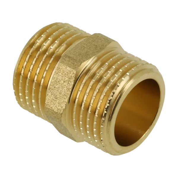 Bonfix Draad messing dubbele nippel 3" x 3" bu.dr.
