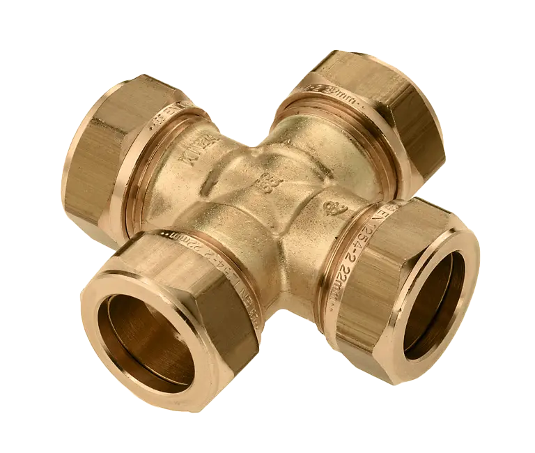 Bonfix Knel messing kruisstuk 22 x 22 x 22 x 22 mm