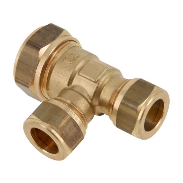 Bonfix Knel messing T-stuk 28 x 22 x 22 mm