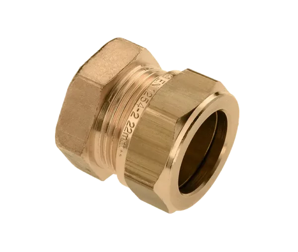 Bonfix Knel messing eindkoppeling 42 mm