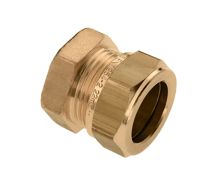 Bonfix Knel messing eindkoppeling 54 mm