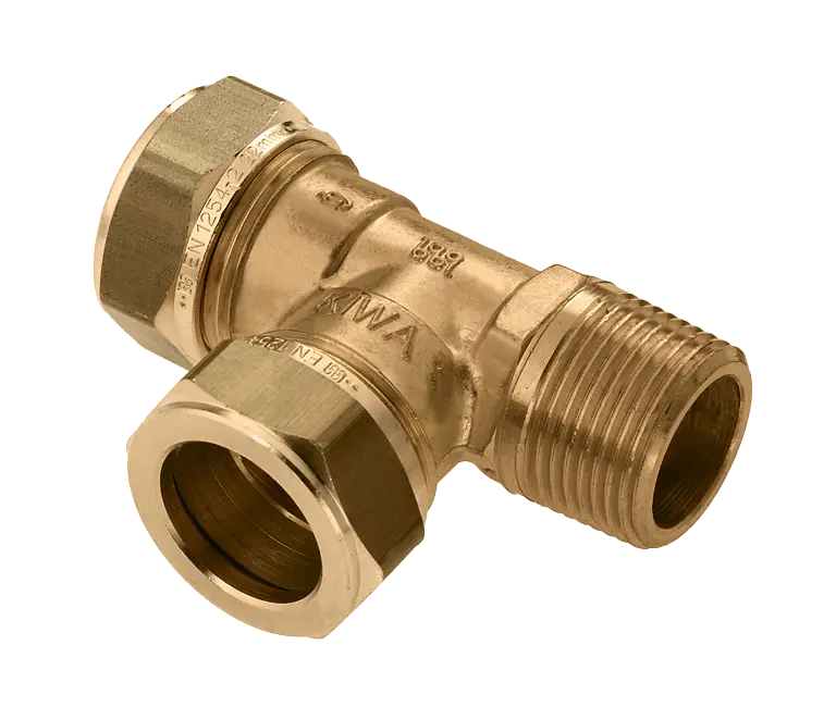 Bonfix Knel messing T-stuk 28 x 28 x 1" bu.dr.