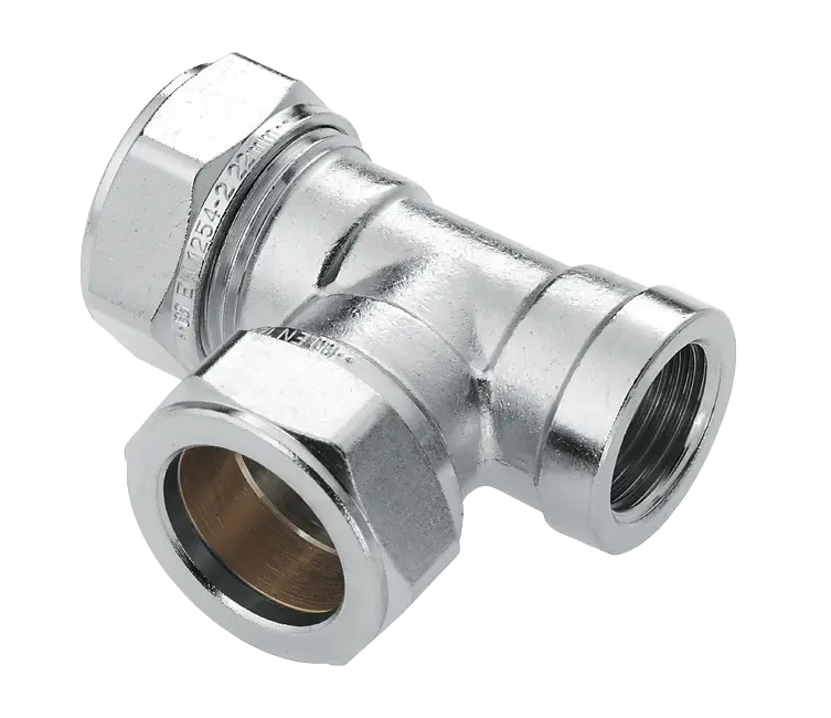 Bonfix Knel vertind T-stuk 22 x 22 x 1/2" bi.dr.