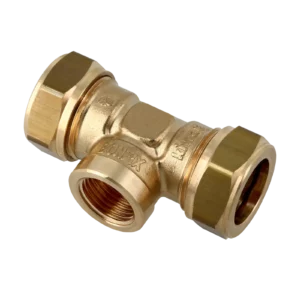 Bonfix Knel messing T-stuk 22 x 3/4&quot; bi.dr. x 22 mm