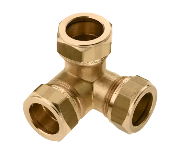 Bonfix Knel messing hoek T-stuk 22 x 22 x 22 mm