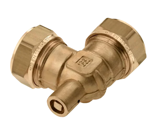 Bonfix Knel messing kniekoppeling met ontluchting 22 x 22 mm