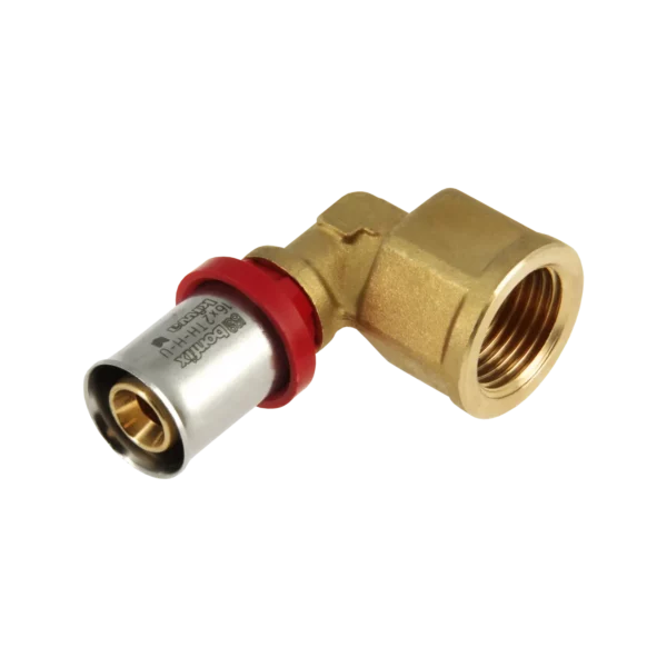 Bonfix Alu-pers kniekoppeling 1/2" bi.dr. x 16 mm 1st.
