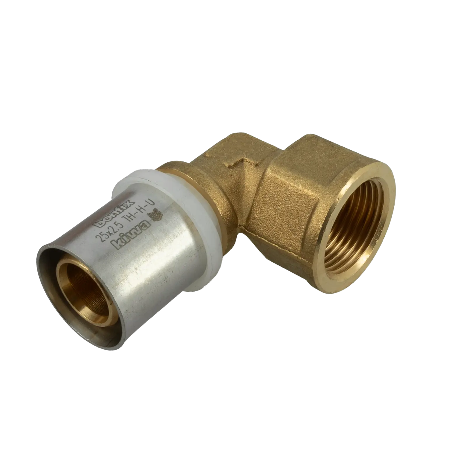 Bonfix Alu-pers kniekoppeling 3/4" bi.dr. x 25 mm 1st.