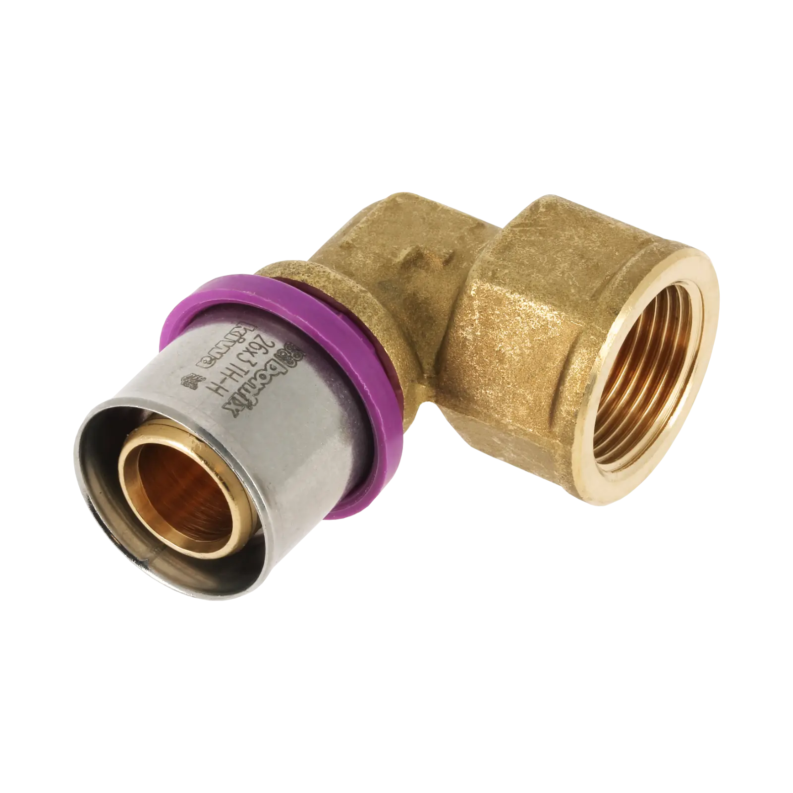 Bonfix Alu-pers kniekoppeling 3/4" bi.dr. x 26 mm 1st.